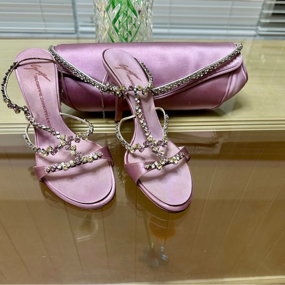 Giuseppe Zanotti lavender color high heels sandals with crystals Sz 8 eu 38 - Picture 16 of 16